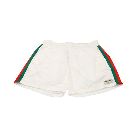 gucci swim shorts white